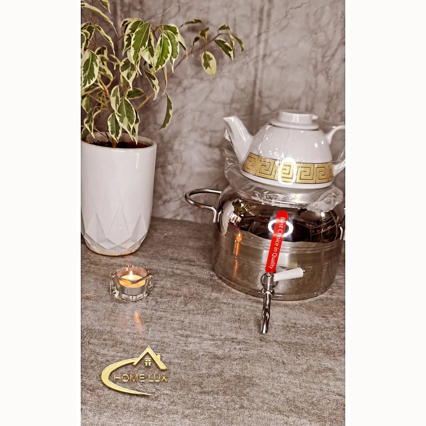 کتری و قوری شیردار استیل برند دکاموند کیفیت فوق العاده قیمت: